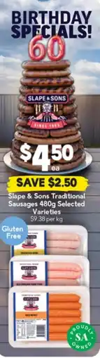 Drakes Slape & Sons Traditional Sausages offer