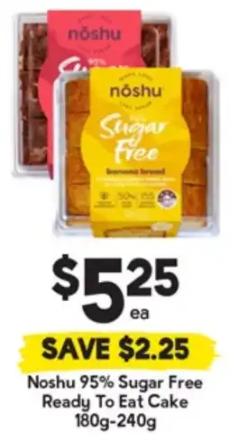 Drakes Noshu 95% Sugar Free Ready To Eat Cake offer