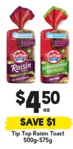 Drakes Tip Top Raisin Toast offer