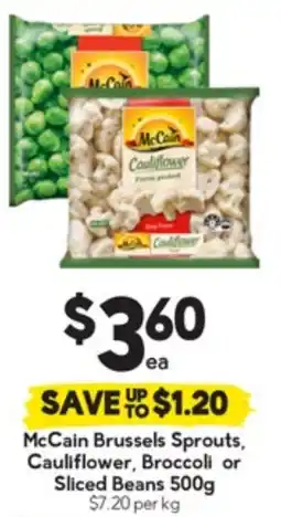 Drakes McCain Brussels Sprouts, Cauliflower, Broccoli or Sliced Beans offer