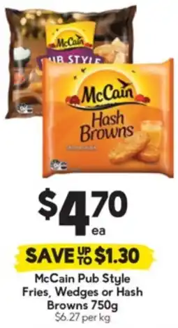 Drakes McCain Pub Style Fries, Wedges or Hash Browns offer
