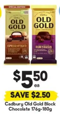 Drakes Cadbury Old Gold Block Chocolate offer