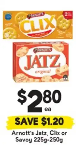 Drakes Arnott's Jatz, Clix or Savoy offer