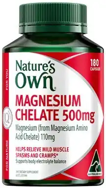 Amcal Pharmacies Nature’s Own Magnesium Chelate 500mg 180 Capsules offer