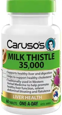 Amcal Pharmacies Caruso’s Milk Thistle 35,000 60 Tablets offer
