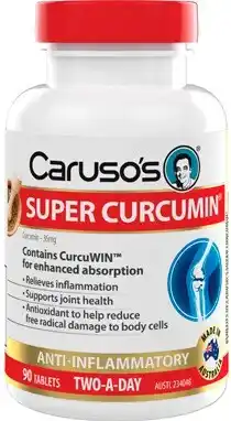 Amcal Pharmacies Caruso’s Super Curcumin 90 Tablets offer