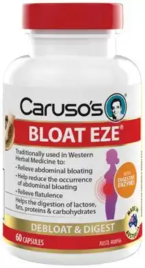 Amcal Pharmacies Caruso’s Bloat EZE 60 Capsules offer