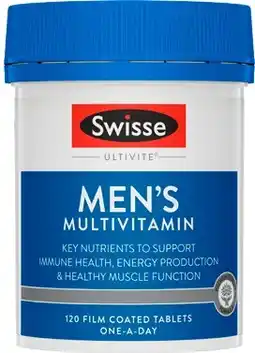 Amcal Pharmacies Swisse Ultivite Men’s Multivitamin 120 Tablets offer
