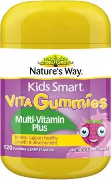 Amcal Pharmacies Nature’s Way Kids Smart Vita Gummies Multi-Vitamin Plus 120 Pastilles offer