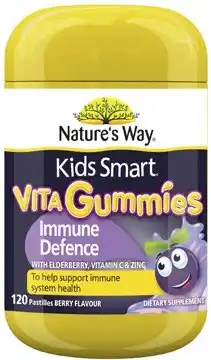 Amcal Pharmacies Nature’s Way Kids Smart Vita Gummies Immune Defence 120 Pastilles offer