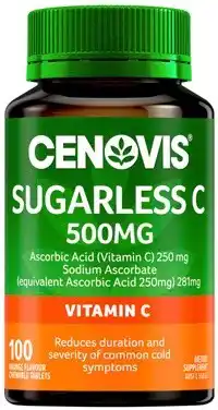 Amcal Pharmacies Cenovis Sugarless Vitamin C 500mg 100 Chewable Tablets offer