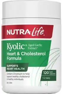 Amcal Pharmacies Nutra-Life Kyolic Aged Garlic Extract Heart & Cholesterol Formula 120 Capsules offer