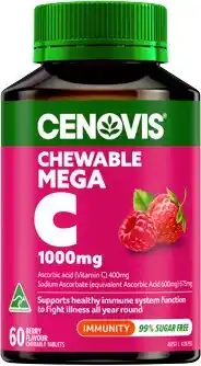Amcal Pharmacies Cenovis Chewable Mega C 1000mg Berry Flavour 60 Tablets offer