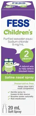 Amcal Pharmacies Fess Children’s Saline Nasal Spray 20mL offer
