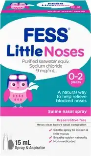 Amcal Pharmacies Fess Little Noses Aspirator & Saline Spray 15mL offer