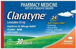 Amcal Pharmacies Claratyne Rapid Hayfever & Allergy Relief 30 Tablets offer