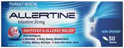 Amcal Pharmacies Allertine Bilastine 20mg 50 Tablets offer