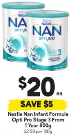 Drakes Nestle Nan Infant Formula Opti Pro Stage 3 From 1 Year offer