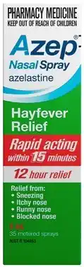 Amcal Pharmacies Azep Hayfever Relief Nasal Spray 5mL offer
