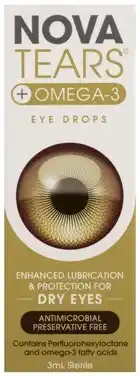 Amcal Pharmacies NovaTears Omega-3 Eye Drops 3mL offer