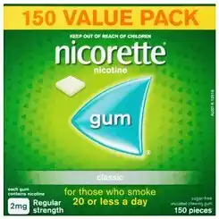 Amcal Pharmacies Nicorette Gum 2mg Regular Strength Classic 150 Pieces offer