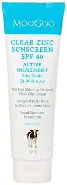 Amcal Pharmacies MooGoo Clear Zinc Sunscreen SPF 40 120g offer