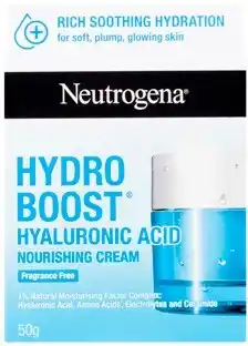 Amcal Pharmacies Neutrogena Hydro Boost Hyaluronic Acid Nourishing Cream 50g offer