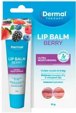 Amcal Pharmacies Dermal Therapy Lip Balm Berry 10g offer