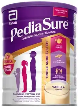 Amcal Pharmacies NEW Pediasure Vanilla Flavour Powder 850g offer