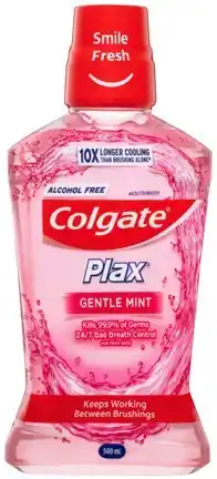 Amcal Pharmacies Colgate Plax Mouthwash Gentle Mint 500mL offer