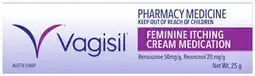 Amcal Pharmacies Vagisil Feminine Itching Cream Medication 25g offer