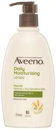 Amcal Pharmacies Aveeno Daily Moisturising Lotion 354mL offer
