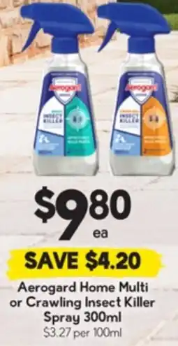 Drakes Aerogard Home Multi or Crawling Insect Killer Spray offer