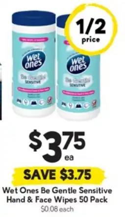 Drakes Wet Ones Be Gentle Sensitive Hand & Face Wipes offer