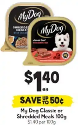 Drakes My Dog Classic or Shredded Meals 1 offer