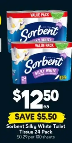 Drakes Sorbent Silky White Toilet Tissue offer