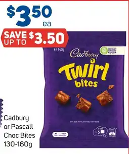Foodland Cadbury or Pascall Choc Bites offer