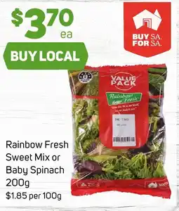 Foodland Rainbow Fresh Sweet Mix or Baby Spinach offer