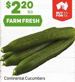 Foodland Continental Cucumbers offer