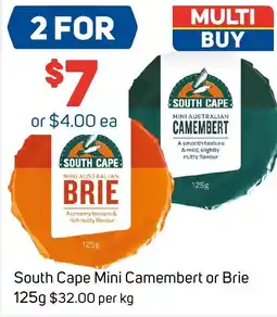 Foodland South Cape Mini Camembert or Brie offer