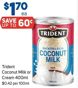 Foodland Trident Coconut Milk or Cream offer