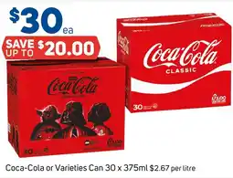 Foodland Coca-Cola or Varieties Can offer