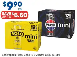 Foodland Schweppes Pepsi Cans offer