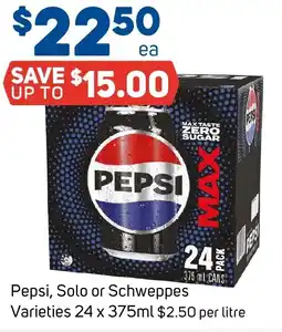 Foodland Pepsi, Solo or Schweppes Varieties offer