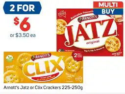 Foodland Arnott's Jatz or Clix Crackers offer
