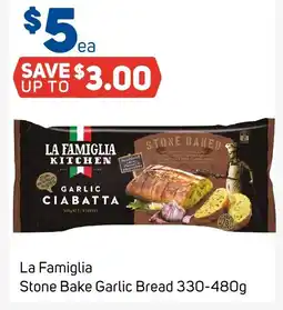 Foodland La Famiglia Stone Bake Garlic Bread offer