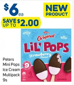 Foodland Peters Mini Pops Ice Cream Multipack 9s offer