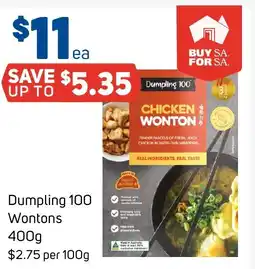 Foodland Dumpling 100 Wontons offer