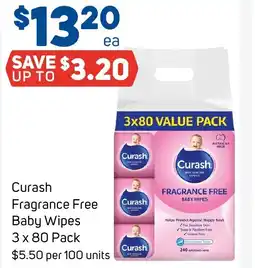 Foodland Curash Fragrance Free Baby Wipes offer