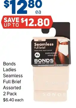 Foodland Bonds Ladies Seamless Full Brief Assorted offer